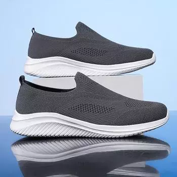 Breathable Mens Socks Shoes Sports Running Shoes Khaki Grey Fitness Walking Sneakers Gym Outdoor Youth Light Weight Shoes 39