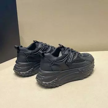 Breathable mesh dad shoes women s 2024 summer new heightening platform women s shoes versatile small casual sports shoes 35 белый