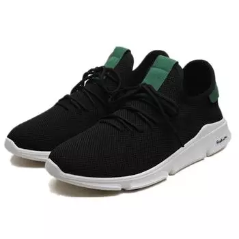 Breathable Mesh Men s Sneakers Classic Style Men Casual Shoes Light Soft Outdoor Running Shoes Fashion Men Lace-up Sneaker Male 39 чёрный