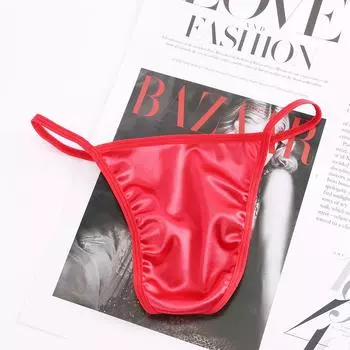 Breathable Mini T-back Large Size Low Rise G Strings Thongs Sexy Briefs Men s Panties L