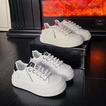 Дышащие новые маленькие белые туфли для студентов Ins модные универсальные туфли на платформе повседневные сетчатые туфли модные 35 бежевый