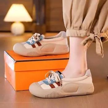 Универсальная повседневная обувь с толстой дышащей подошвой 35 серо голубой