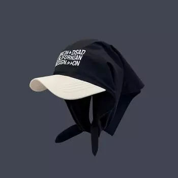 Breathable Triangle Headscarf Baseball Cap Quick Drying Sunshade Letter Baseball Cap Unisex