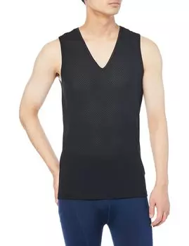 Breathable Underwear Drynamic Through V Sleeveless MIV01886 XL [Millet] Men s Black-Noir [JP Size]