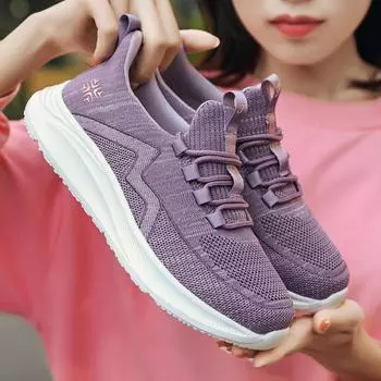 Breathable walking shoes women s summer mesh mother middle-aged and elderly comfortable sports non-slip lightweight soft-soled walking shoes 35
