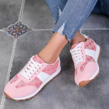 Breathable Women s Sneakers Lightweight Leisure Tennis Shoes for Women Flower Design Luxury Shoes Comfort Fashion Platform Shoes 36