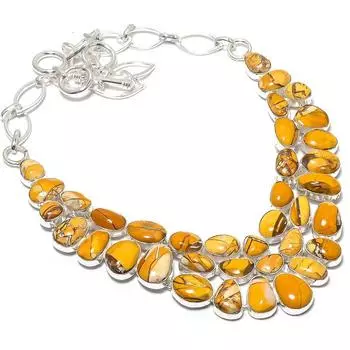 Brecciated Mookaite Gemstone Handmade 925 Silver Jewelry Necklace 18 JCN484-200