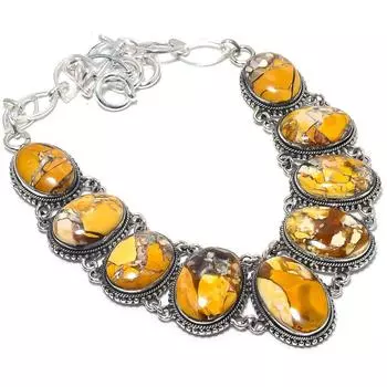 Ожерелье из серебра 925 пробы с брекчиевым мукаитом ручной работы, 18 дюймов JCN484-438