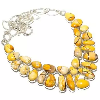 Brecciated Mookaite Gemstone Handmade 925 Silver Jewelry Necklace 18 JCN409-8