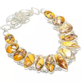 Brecciated Mookaite Gemstone Handmade 925 Silver Necklace 18 JCN367-38