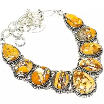 Brecciated Mookaite Gemstone Handmade 925 Silver Necklace 18 JCN360-50