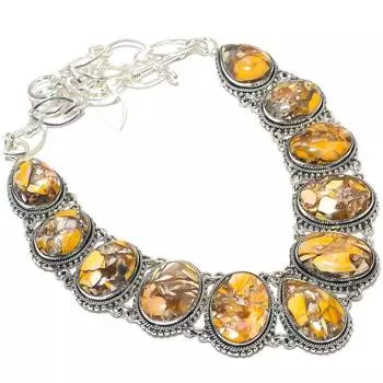 Breciatted Mookaite Gemstone Handmade 925 Silver Jewelry Necklace 18 JCN370-43