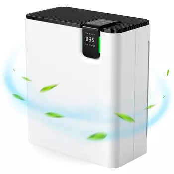 BREEZOME Air совместим с 50 татами, мощный, для домашних животных, 3 уровня объема воздуха, автоматический таймер качества воздуха, автоматический электростатический фильтр HEPA, сменный, мощный