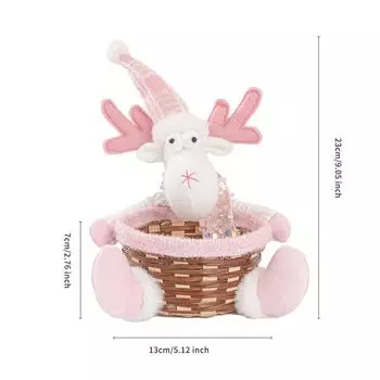 Breezy Cloth Christmas Candy Basket Great Addition to Seasonal Decor Snowman