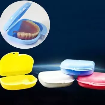 Брекеты для зубов, ящик для хранения зубных протезов, контейнер для стоматологических ложных приборов белый
