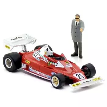 Brekina 1/87 ferrari 312 T2 1976#21 with figure Ferrari G.Villeneuve mini car HO scale