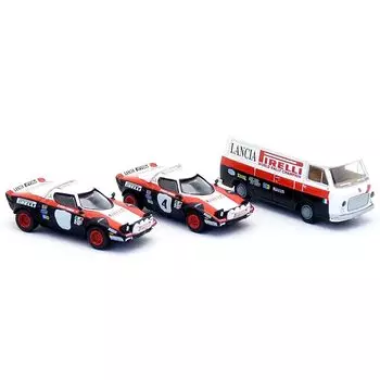Brekina 1/87 Lancia Stratos HF rally/fiat 238 van 1974 Pirelli, набор из 3 мини-автомобилей Lancia Stratos в масштабе HO