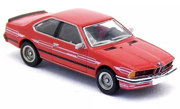 BREKINA BM 635 CSi 1977 Red Alpina BREKINA Mini Car HO Scale 1/87 красный