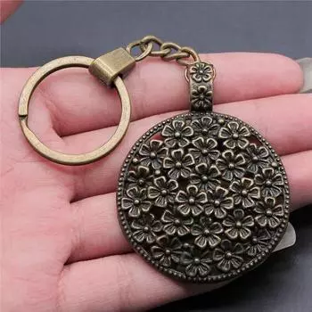 Брелки «Цветок жизни» Пара подвесок Винтажные ювелирные кольца Размер 30 мм