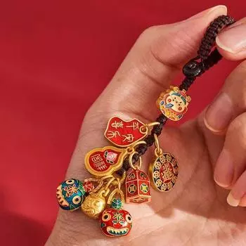 Брелки для автомобильных ключей Plutus Lucky Keychain Ретро Милый брелок для мобильного телефона Цепь Сумка Подвеска Автомобильные ключи Аксессуары