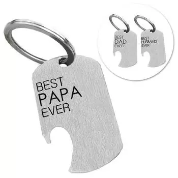 Брелки для ключей на День отца Кольца Подвески Для Папы Мужа Держатель Из Нержавеющей Стали Подарочные Аксессуары