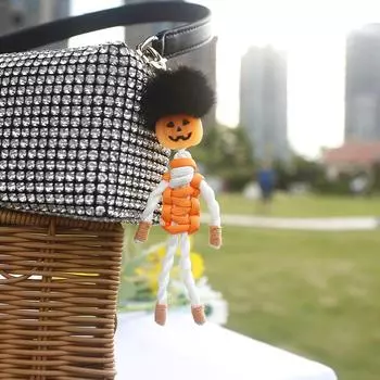 Брелки для ключей на Хэллоуин Кольца Держатели Ручная работа Для Мобильных Телефонов Сумки Ключи Подвески Декоративные