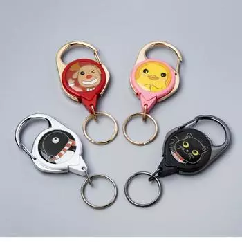 Брелки для ключей с изображением животных из мультфильмов, пряжка из цинкового сплава, выдвижная прочная катушка для значков, полезный держатель для карточек на открытом воздухе