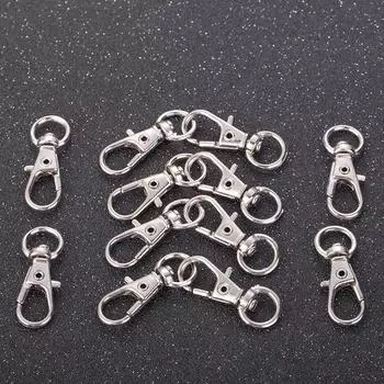 Брелки для ключей с крючками, популярные застежки-лобстеры, 5 шт./лот, зажимы для ключей, раздельные застежки для ключей, изящные ювелирные изделия своими руками