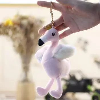 Брелки для ключей с куклой-фламинго из мультфильма