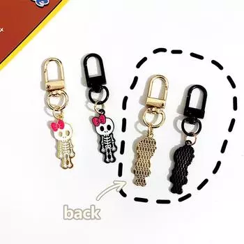 Брелки для пар на Хэллоуин, креативные мультяшные милые брелки со скелетами, кулон, рюкзак, украшения, аксессуары, подарки
