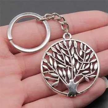Брелки «Древо жизни», украшения, изделия для изготовления ювелирных изделий, размер кольца 28 мм A32-1pcs-17x18mm