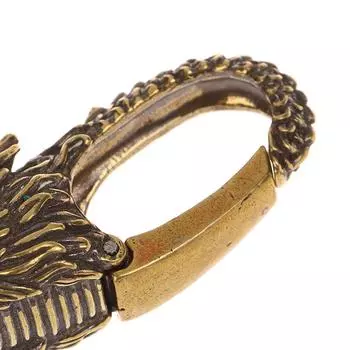 Брелки из чистой латуни с красными глазами и головой дракона, брелок с изображением дракона зодиака, винтажный мужской брелок с пряжкой на талии, автомобильный брелок, кулон, подарки, ремесла as the picture