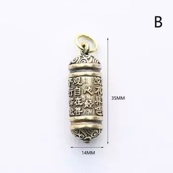 Брелки из латуни Будды Гуаньинь, подвесная коробка для таблеток, футляр для лекарств, контейнер, бутылка 14*35mm