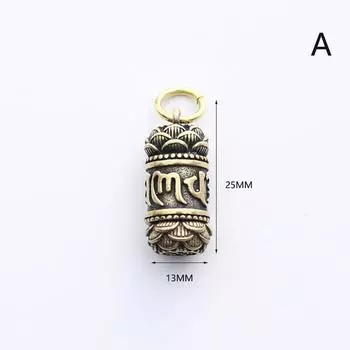 Брелки из латуни Будды Гуаньинь, подвесная коробка для таблеток, футляр для лекарств, контейнер, бутылка 13*25mm