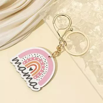 Брелки на день матери, кольца, держатель, леопардовые подвески с буквами, подарочные аксессуары