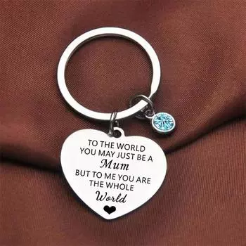 Брелки на день матери, кольца, подвески, держатель из нержавеющей стали, лазерная надпись, подарочные аксессуары
