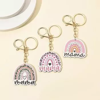 Брелки на день матери, кольца с леопардовым принтом, подвески, держатель, подарочные аксессуары