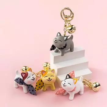 Брелки с изображением кота-колокольчика, кольца, подвески, держатель для ключей, декоративные аксессуары