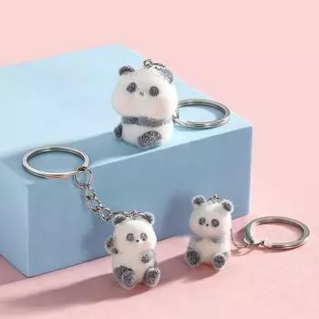 Брелки с мультяшной пандой, симпатичный трехмерный брелок с пандой, новинка, креативный рюкзак, украшения, аксессуары, подарки A2