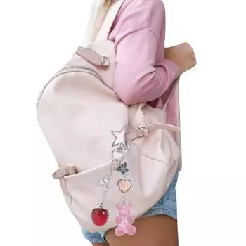 Брелки с подвесками в виде медведя и банта со звездой, милые, симпатичные, подвесные украшения, брелок для рюкзака, украшение для женщин и девочек 5