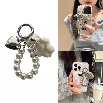 Брелки с подвесками в виде плюшевого мишки в форме сердца, милые, симпатичные, подвесные украшения, брелок для рюкзака, украшение для женщин и девочек