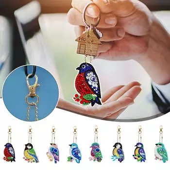 Брелки с птицами на день рождения, рождественский декор, подвеска для рукоделия