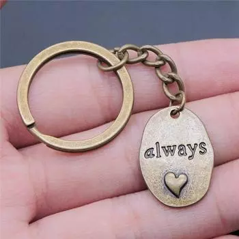 Брелки с текстовой биркой и фурнитурой, винтажное ювелирное кольцо, размер 28 мм