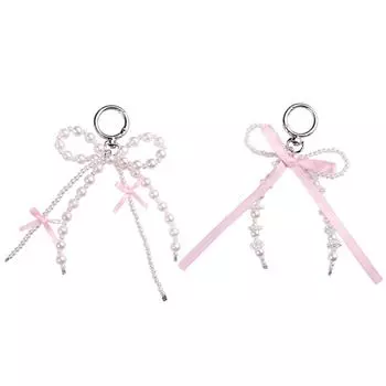 Брелки с узлом-бабочкой, брелок с бантом, жемчуг, бисер, бант, сумка, очаровательное украшение B
