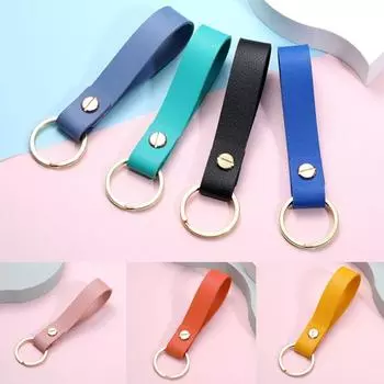 Брелки унисекс деловой подарок ремень для ключей поясной кошелек PU кожаный автомобильный брелок мода светло-синий