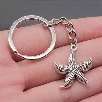 Брелки в виде морской звезды, черепахи, украшения, милые ювелирные материалы, размер кольца 28 мм A31-1pcs-26x18mm