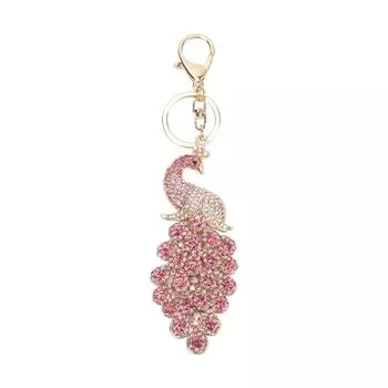 Брелки в виде павлина, милые животные, брелок, сумка, рюкзак, аксессуары для женщин, девочек, розовый розовый