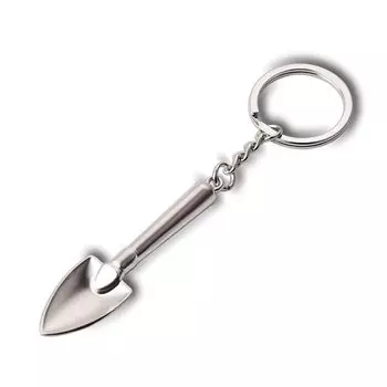 Брелок ARFUKA Mini 3D Shovel Брелок из цинкового сплава Новинка Металлический брелок Брелок Подарок на Рождество или день рождения Серебряный