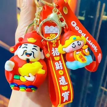 Брелок Бог Богатства: Креативная подвеска и подарок на Новый год с предсказанием удачи Individual Packaging