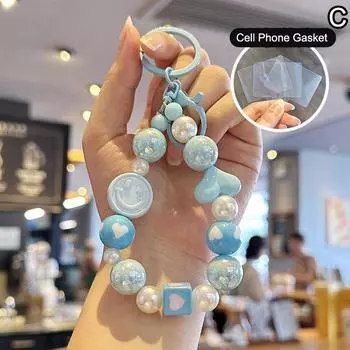 Брелок-цепочка со смайликами, симпатичная подвеска для школьного портфеля, брелок для автомобиля, цепочка для сотового телефона фиолетовый